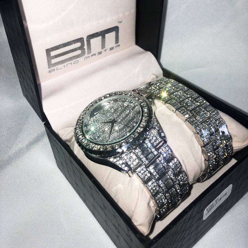 Men’s Iced Out Watch & Band Set